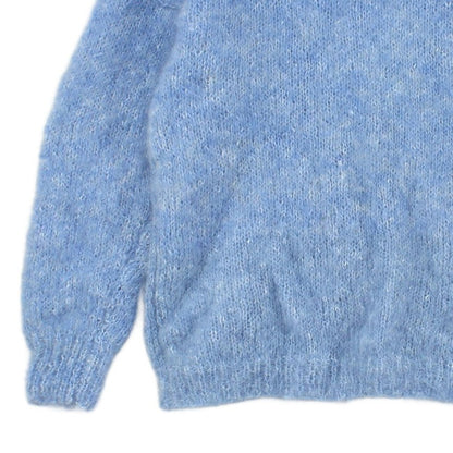 Womens Mohair Jumper Crew Neck Wool Blend