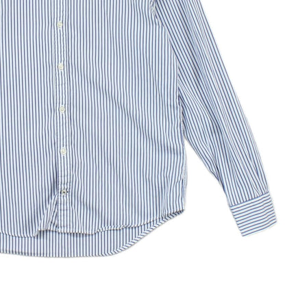 Mens Striped Shirt Button Up Long Sleeve Classic