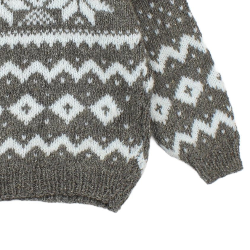 Mens Nordic Jumper Chunky Knit Pattern Wool
