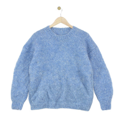 Womens Mohair Jumper Crew Neck Wool Blend