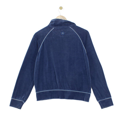 Womens Velour Track Jacket Retro Full Zip