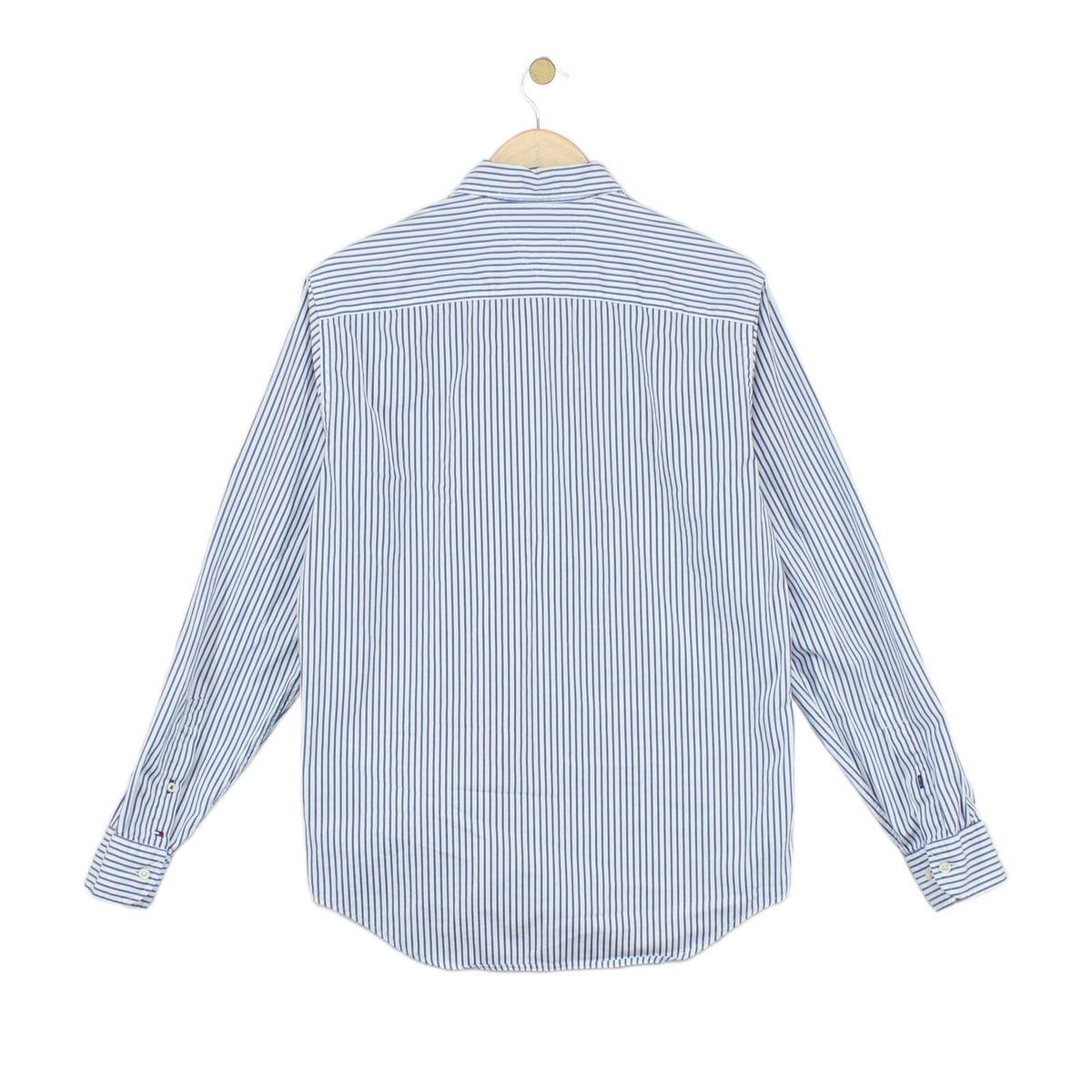 Mens Striped Shirt Button Up Long Sleeve Classic