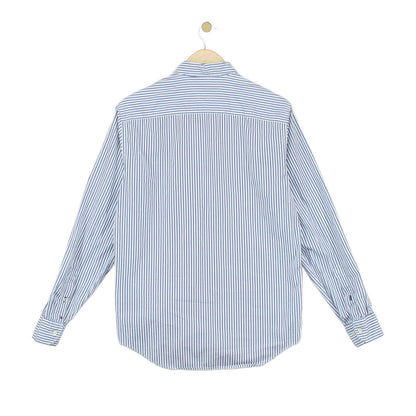 Mens Striped Shirt Button Up Long Sleeve Classic