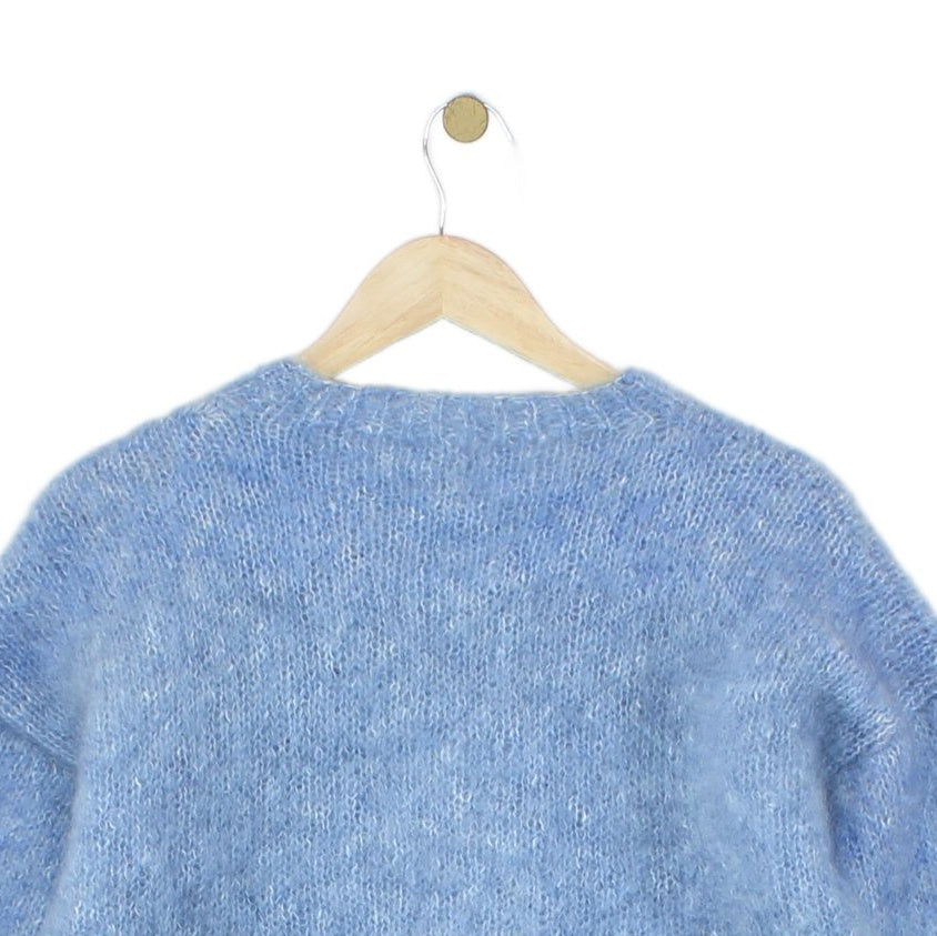 Womens Mohair Jumper Crew Neck Wool Blend