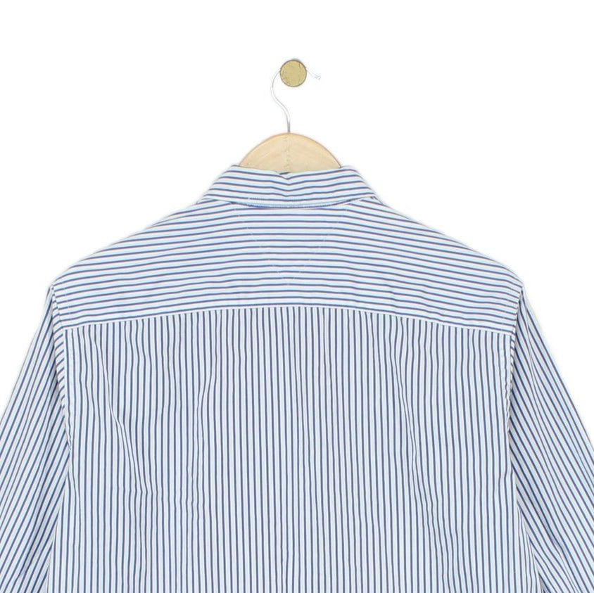 Mens Striped Shirt Button Up Long Sleeve Classic