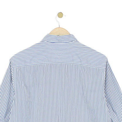 Mens Striped Shirt Button Up Long Sleeve Classic