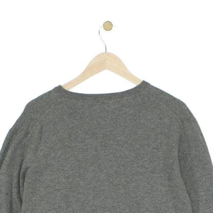 Mens V-Neck Jumper Long Sleeve Merino Wool