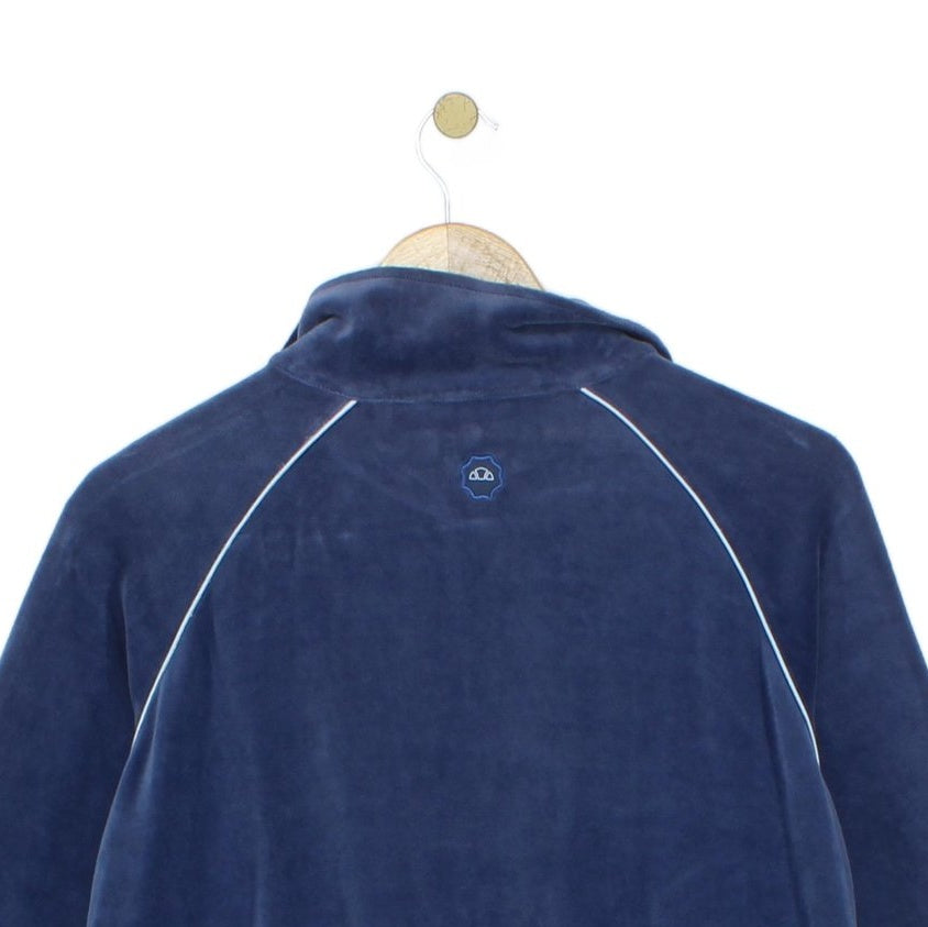 Womens Velour Track Jacket Retro Full Zip