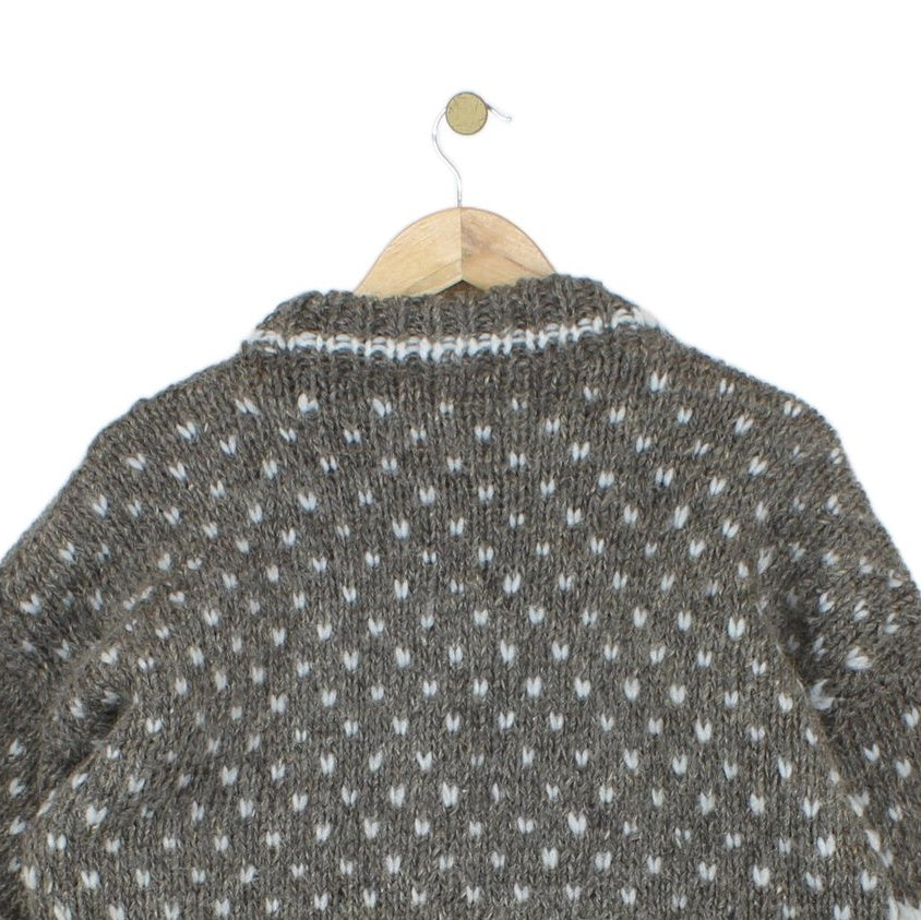 Mens Nordic Jumper Chunky Knit Pattern Wool