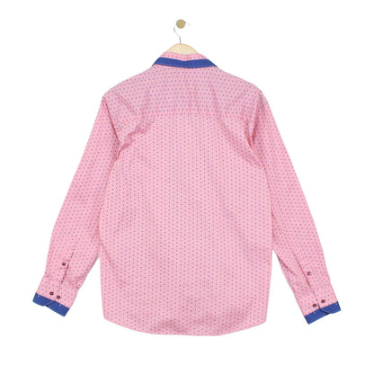 Mens Polka Dot Shirt Long Sleeve Button Up