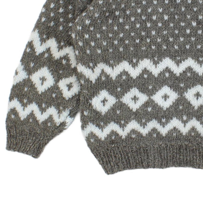 Mens Nordic Jumper Chunky Knit Pattern Wool