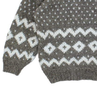 Mens Nordic Jumper Chunky Knit Pattern Wool