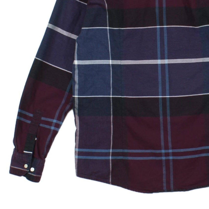 Mens Plaid Shirt Long Sleeve Tailored