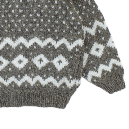 Mens Nordic Jumper Chunky Knit Pattern Wool