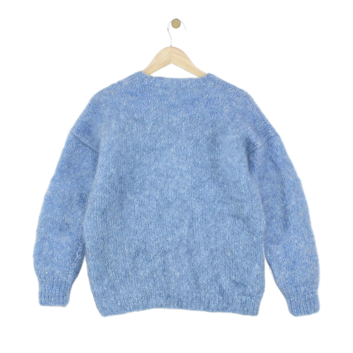 Womens Mohair Jumper Crew Neck Wool Blend