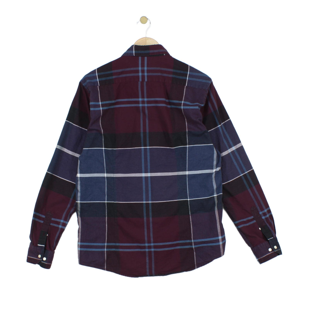Mens Plaid Shirt Long Sleeve Tailored