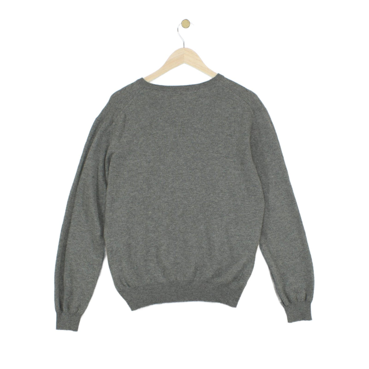 Mens V-Neck Jumper Long Sleeve Merino Wool