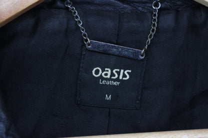 Womens Leather Jacket Full Zip Biker
