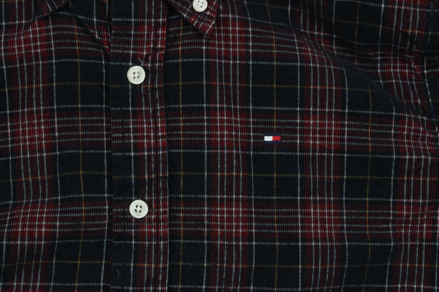 Mens Corduroy Plaid Shirt Long Sleeve