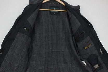 Mens Quilted Jacket Classic Button Pocket
