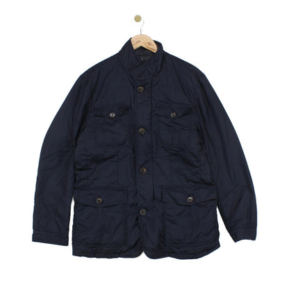 Mens Quilted Jacket Classic Button Pocket