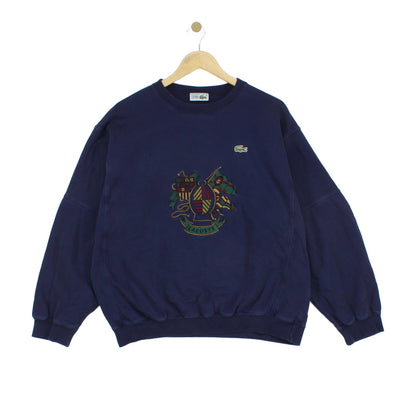 Womens Spell Out Sweatshirt Oversized Embroidered