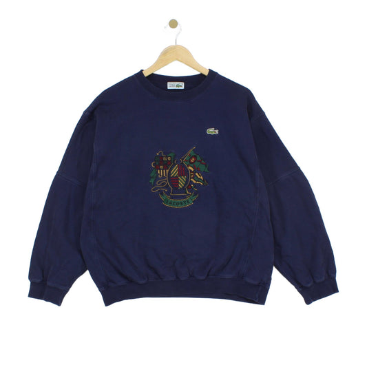 Womens Spell Out Sweatshirt Oversized Embroidered