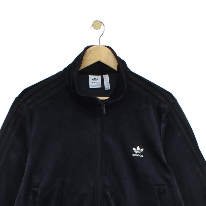 Womens Velour Track Jacket Full Zip 80S Casuals