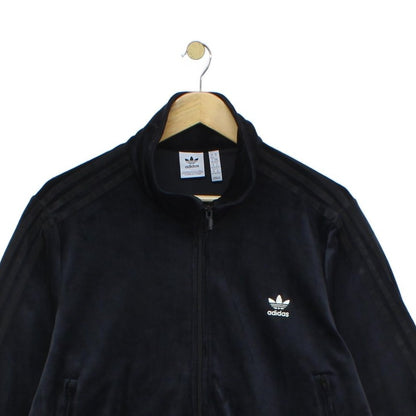 Womens Velour Track Jacket Full Zip 80S Casuals