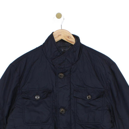 Mens Quilted Jacket Classic Button Pocket