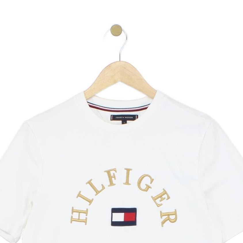 Mens T-Shirt Logo Short Sleeve Embroidered