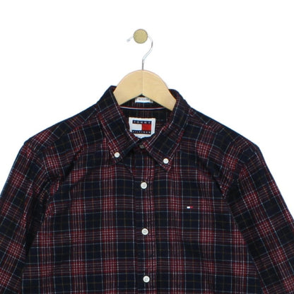 Mens Corduroy Plaid Shirt Long Sleeve