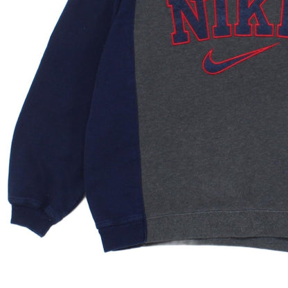 Womens Reworked Sweatshirt Spell Out Embroidered
