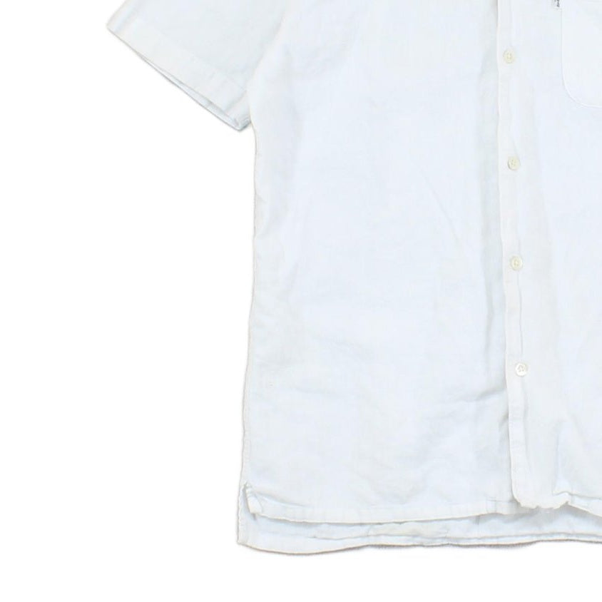 Mens Shirt Short Sleeve Button Up Summer Revere Collar
