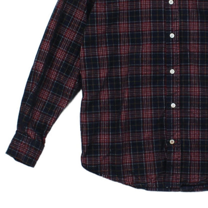 Mens Corduroy Plaid Shirt Long Sleeve