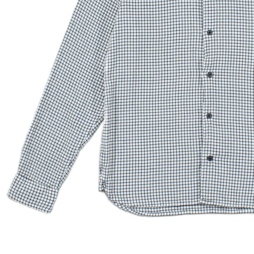 Mens Shirt Check Button Up Long Sleeve