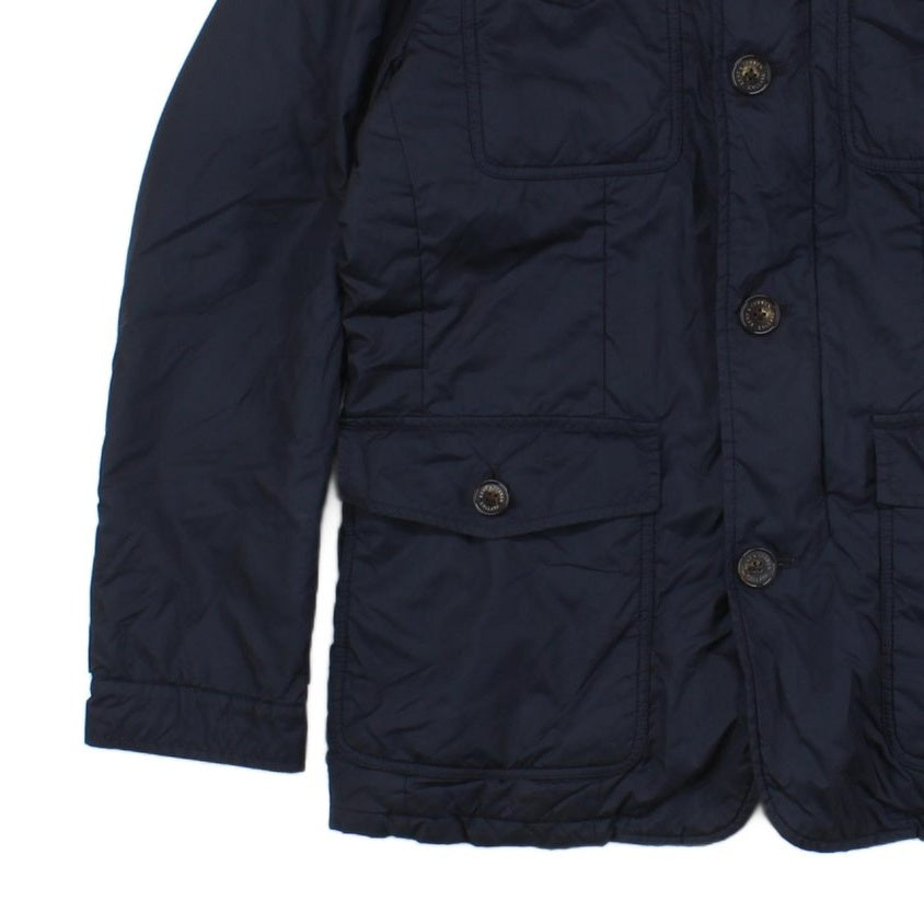 Mens Quilted Jacket Classic Button Pocket