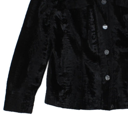 Womens Velour Jacket Button Long Sleeve