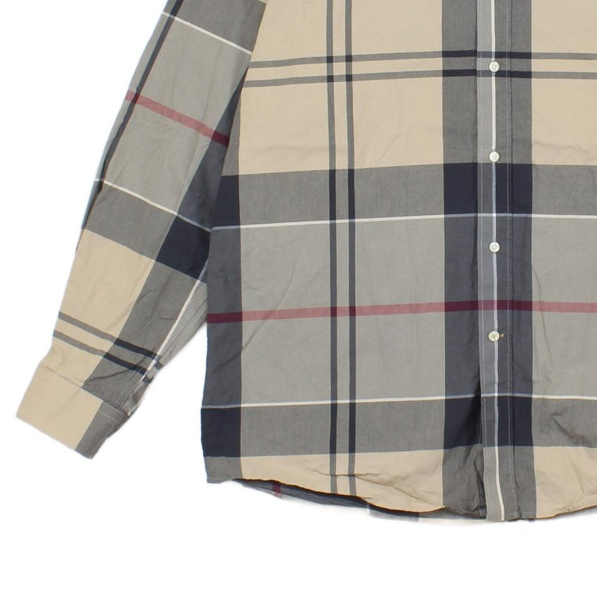 Mens Check Shirt Plaid Long Sleeve