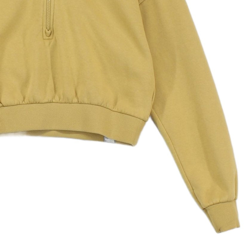 Womens 1/4 Zip Sweatshirt Outdoor Cropped