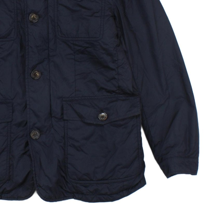 Mens Quilted Jacket Classic Button Pocket