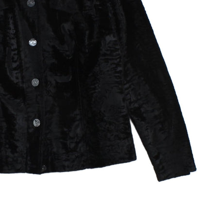 Womens Velour Jacket Button Long Sleeve