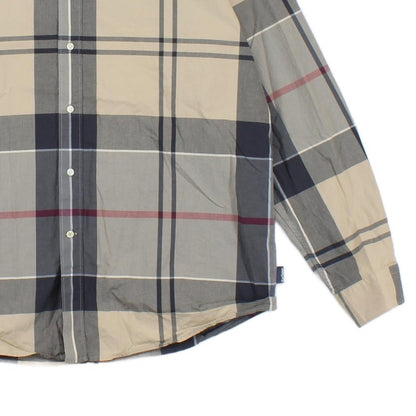 Mens Check Shirt Plaid Long Sleeve