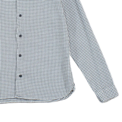 Mens Shirt Check Button Up Long Sleeve