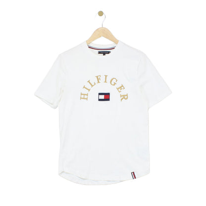 Mens T-Shirt Logo Short Sleeve Embroidered