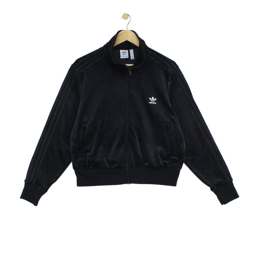 Womens Velour Track Jacket Full Zip 80S Casuals