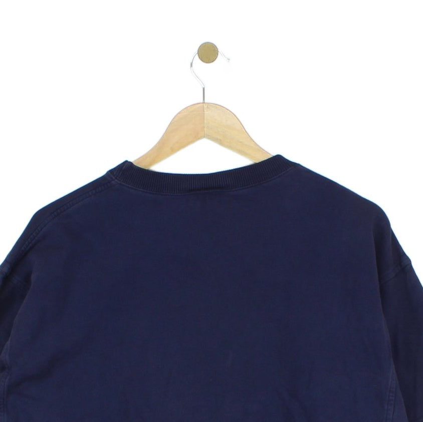 Womens Spell Out Sweatshirt Oversized Embroidered