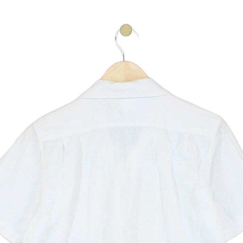 Mens Shirt Short Sleeve Button Up Summer Revere Collar