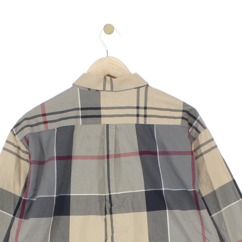 Mens Check Shirt Plaid Long Sleeve