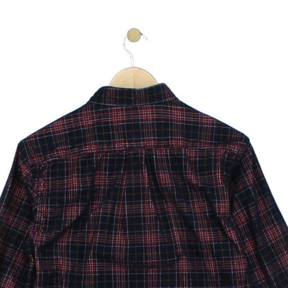 Mens Corduroy Plaid Shirt Long Sleeve